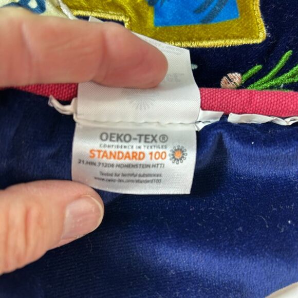 Harry Potter Blue Velvet Embroidered Hogwarts Zippered Christmas Pillow Cover - Picture 7 of 9